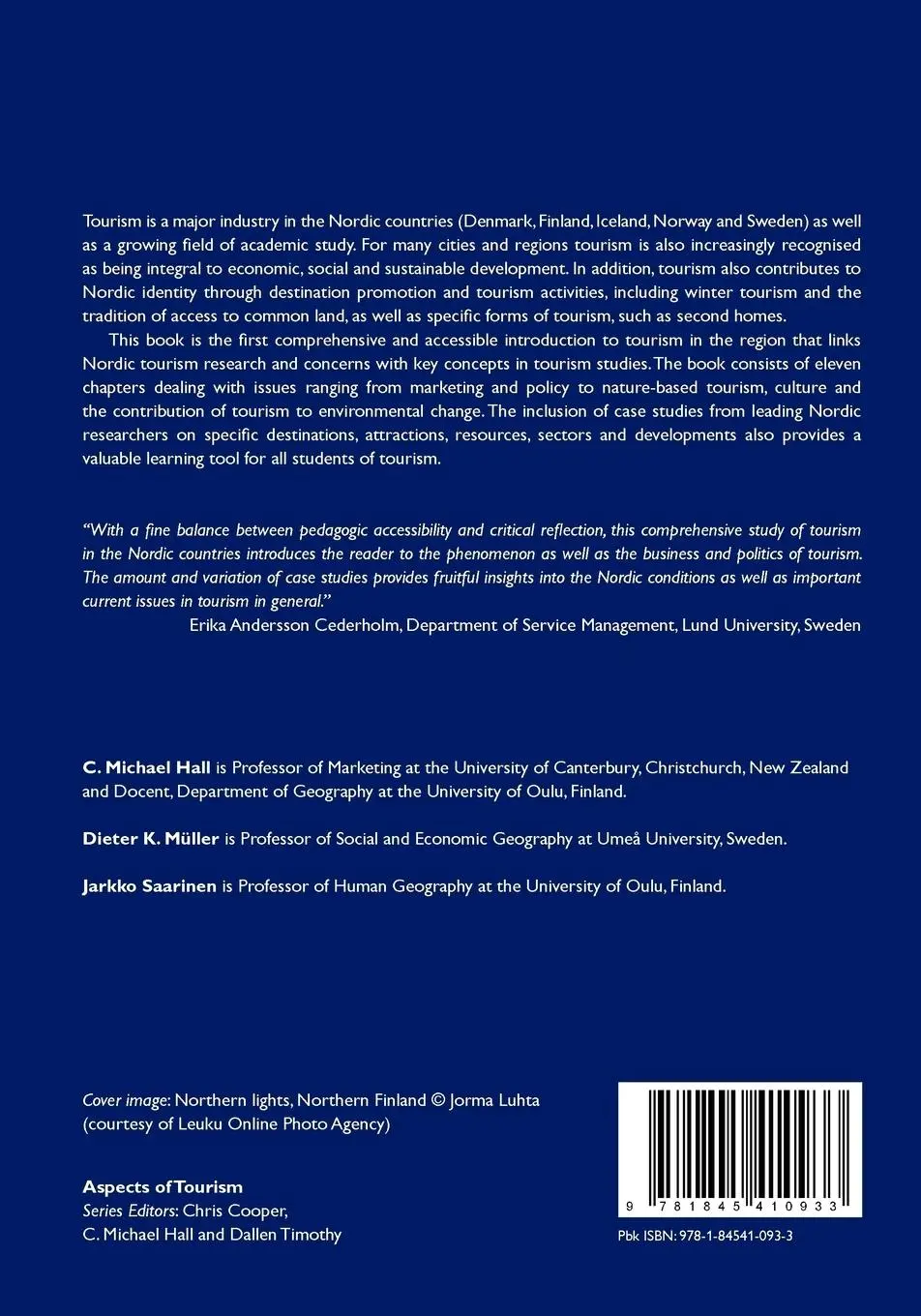 Rückseite: 9781845410933 | Nordic Tourism | Issues and Cases | C. Michael Hall (u. a.) | Buch