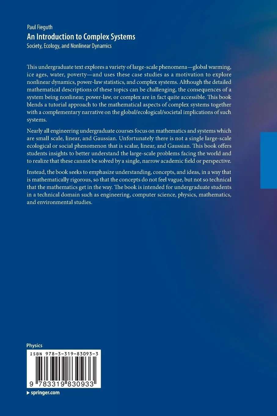 Rückseite: 9783319830933 | An Introduction to Complex Systems | Paul Fieguth | Taschenbuch | xii