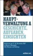 Cover: 9783360010933 | Hauptverwaltung A | Gotthold Schramm | Taschenbuch | 288 S. | Deutsch