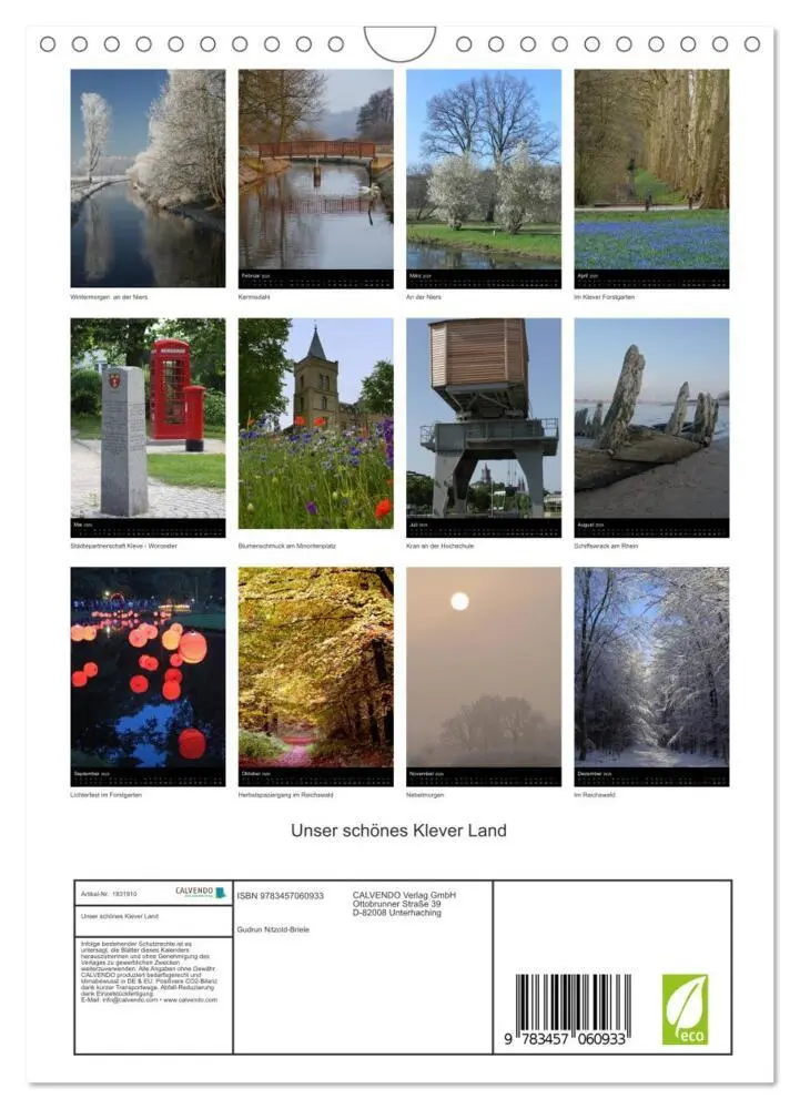 Bild: 9783457060933 | Unser schönes Klever Land (Wandkalender 2025 DIN A4 hoch), CALVENDO...