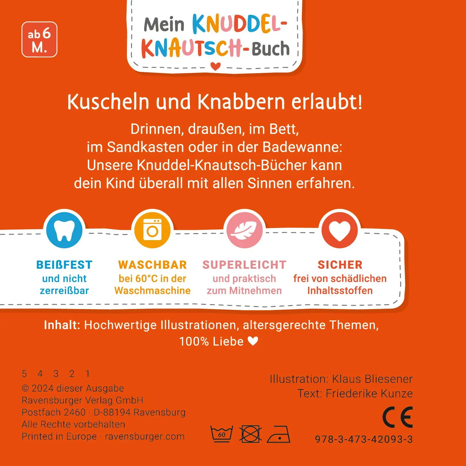 Rückseite: 9783473420933 | Mein Knuddel-Knautsch-Buch - Große Fahrzeuge | Friederike Kunze | Buch
