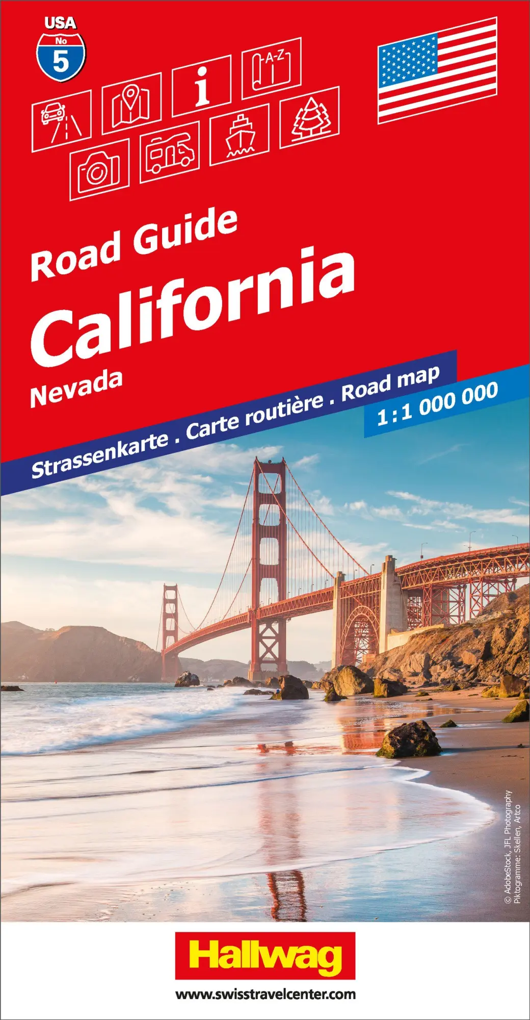 Cover: 9783828310933 | Hallwag Strassenkarte USA, California 1:1 Mio. | AG | (Land-)Karte
