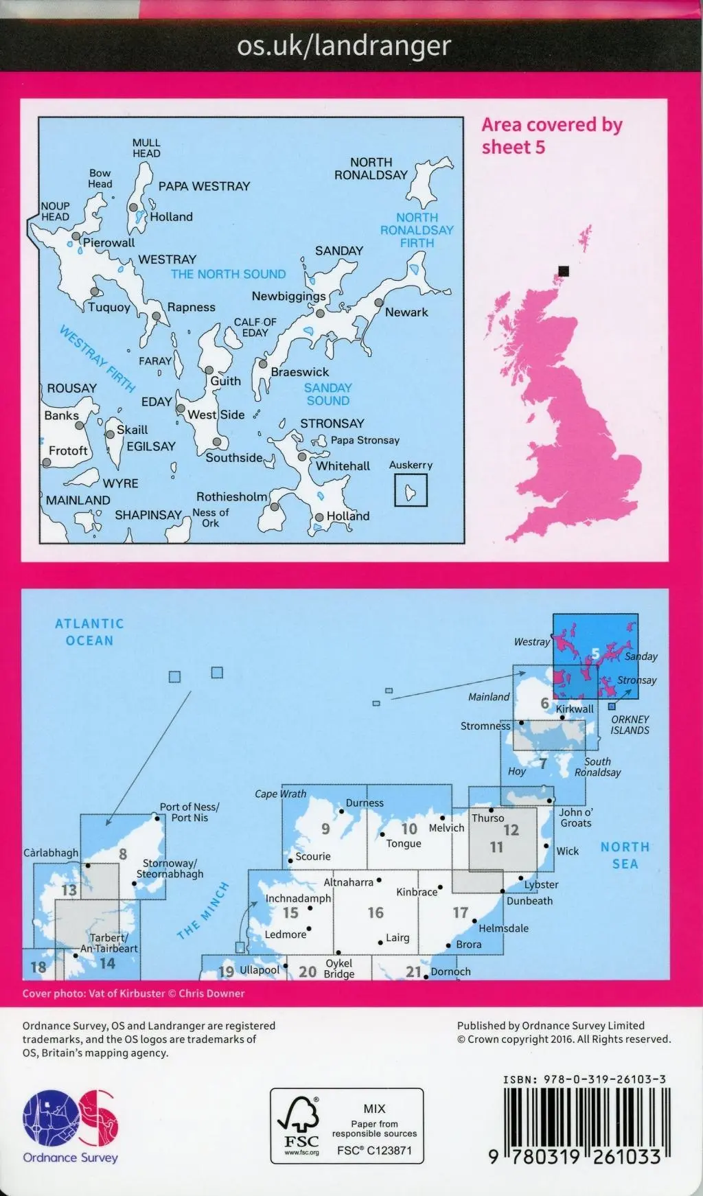 Bild: 9780319261033 | Orkney - Northern Isles | Ordnance Survey | (Land-)Karte | Englisch