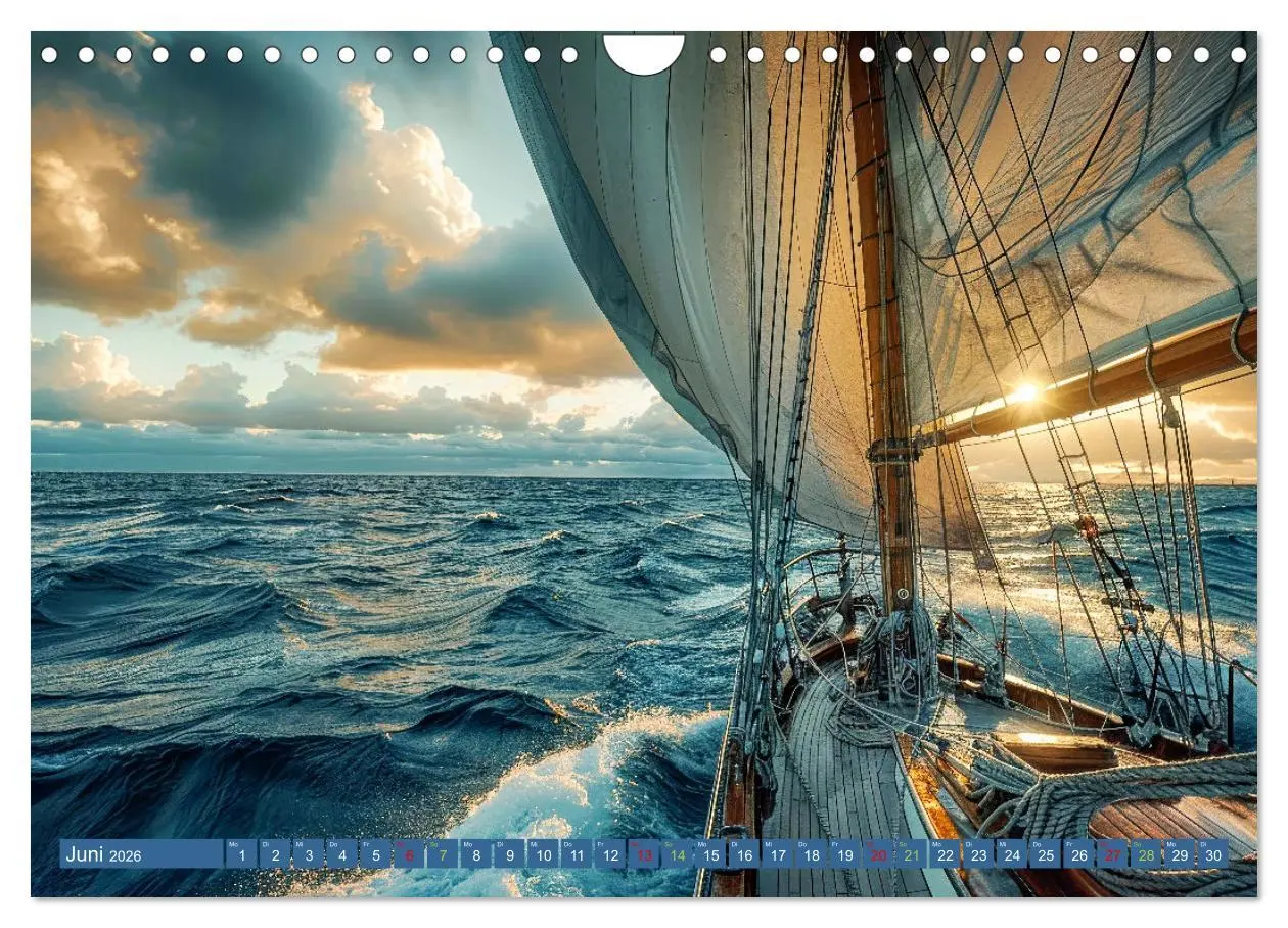 Bild: 9783457331033 | Mit dem Wind um die Welt - segeln (Wandkalender 2026 DIN A4 quer),...