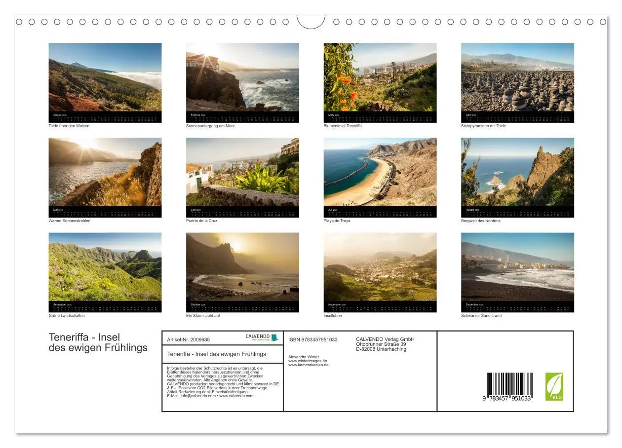 Bild: 9783457951033 | Teneriffa - Insel des ewigen Frühlings (Wandkalender 2026 DIN A3...
