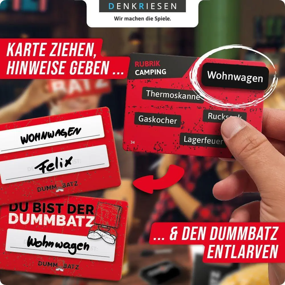 Bild: 4260528091133 | PARTYFIEBER - DUMMBATZ "Das aussichtslose Partyspiel" | Denis Görz