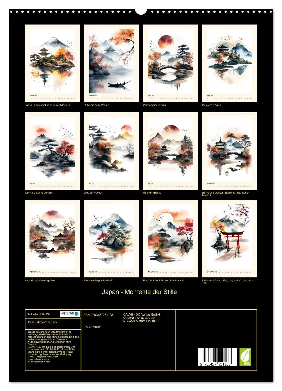 Bild: 9783457251133 | Japan - Momente der Stille (hochwertiger Premium Wandkalender 2026...