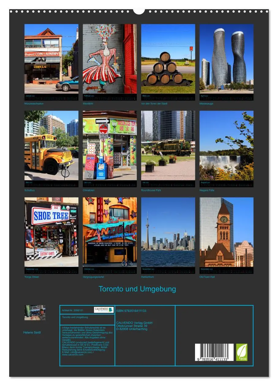 Bild: 9783516411133 | Toronto und Umgebung (hochwertiger Premium Wandkalender 2026 DIN A2...