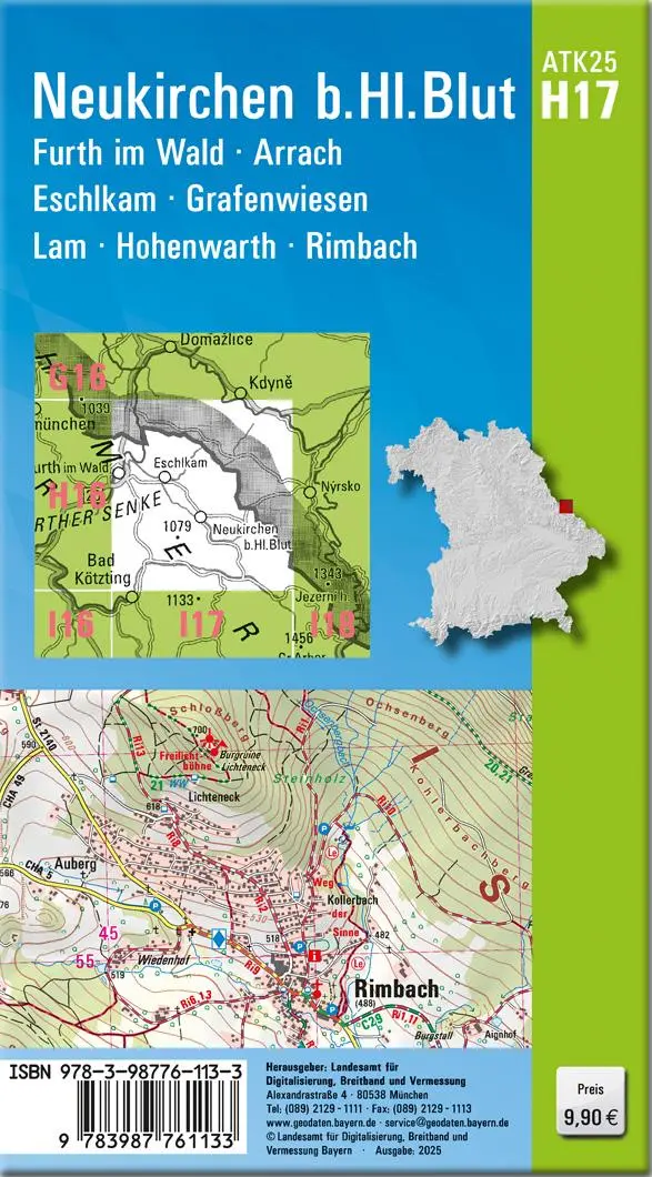Rückseite: 9783987761133 | ATK25-H17 Neukirchen b.Hl.Blut (Amtliche Topographische Karte 1:25000)