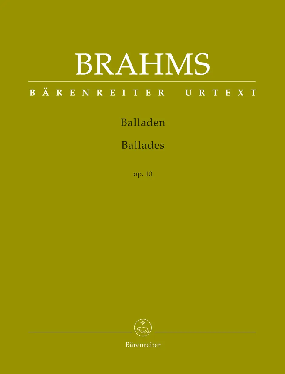 Cover: 9790006541133 | Balladen op. 10 | Bärenreiter Urtext | Johannes Brahms | Broschüre
