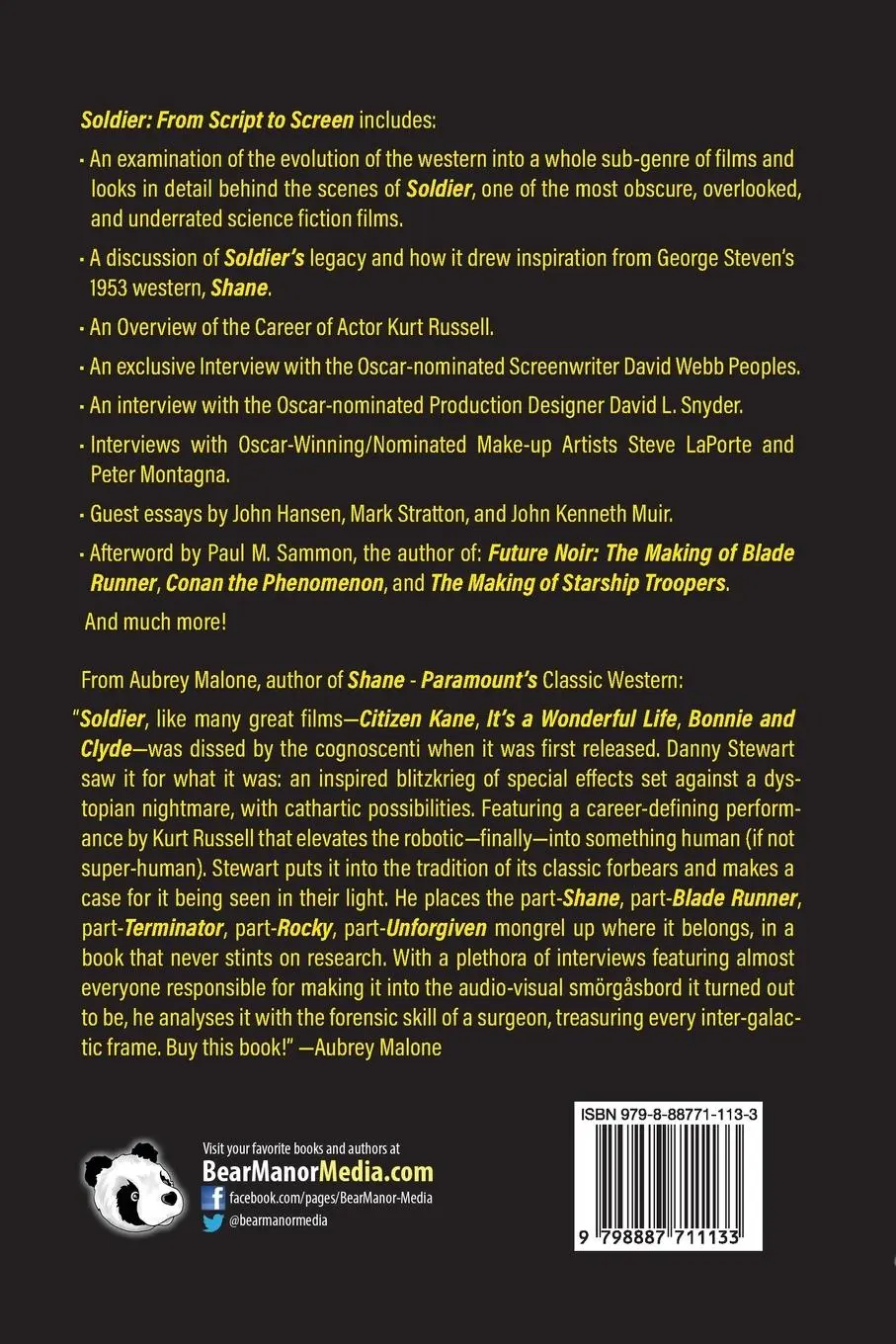 Rückseite: 9798887711133 | Soldier | From Script to Screen | Danny Stewart | Taschenbuch | 2023