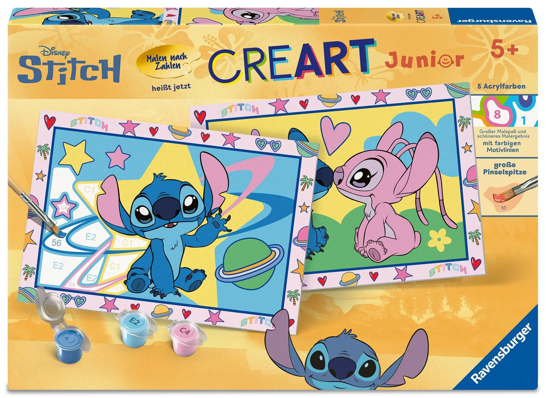 Cover: 4005555231233 | CreArt, Malen nach Zahlen Junior - Disney Stitch &amp; Angel | Spiel
