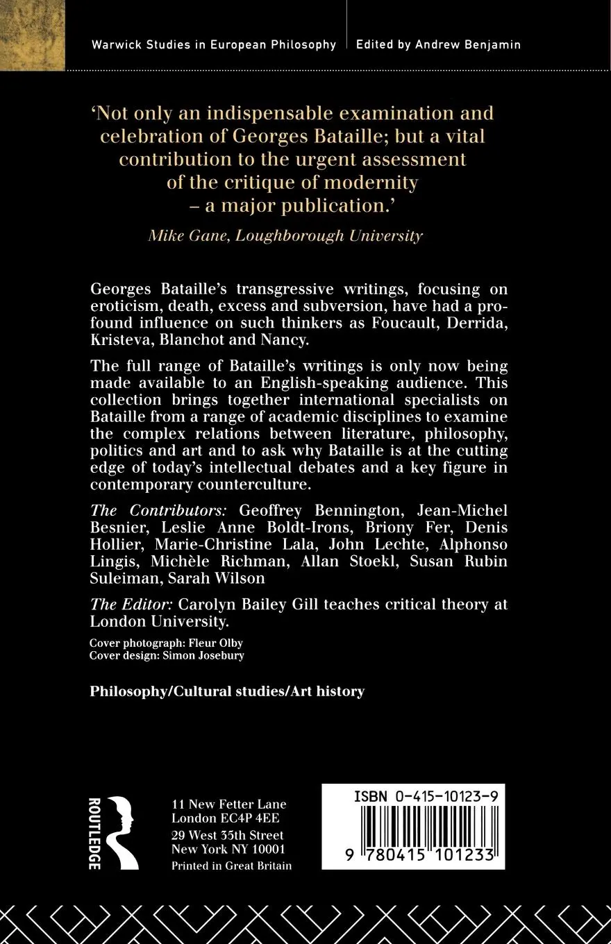 Rückseite: 9780415101233 | Bataille | Writing the Sacred | Carolyn Bailey Gill | Taschenbuch