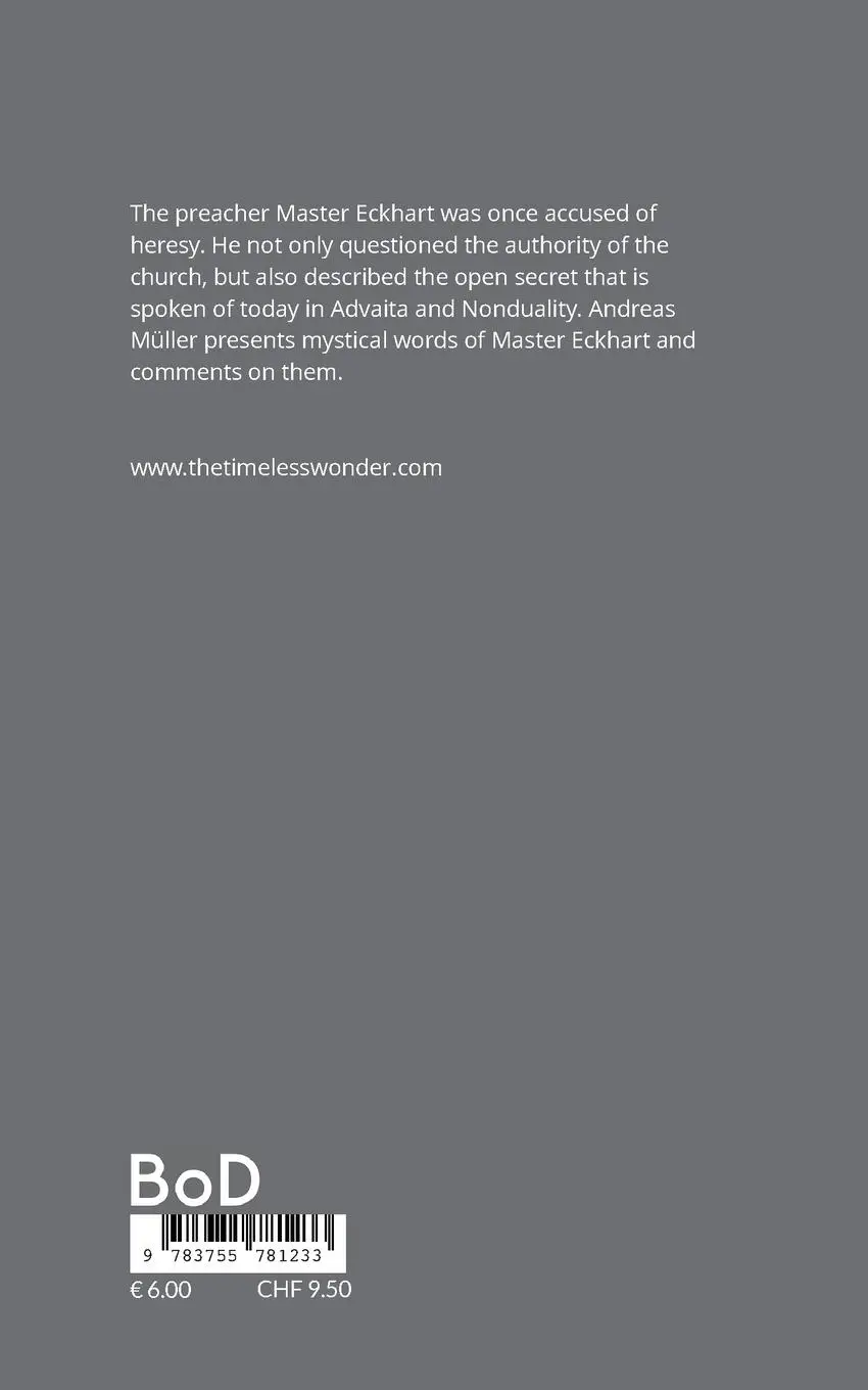 Rückseite: 9783755781233 | One seeing, one knowing, one love | Andreas Müller on Master Eckhart