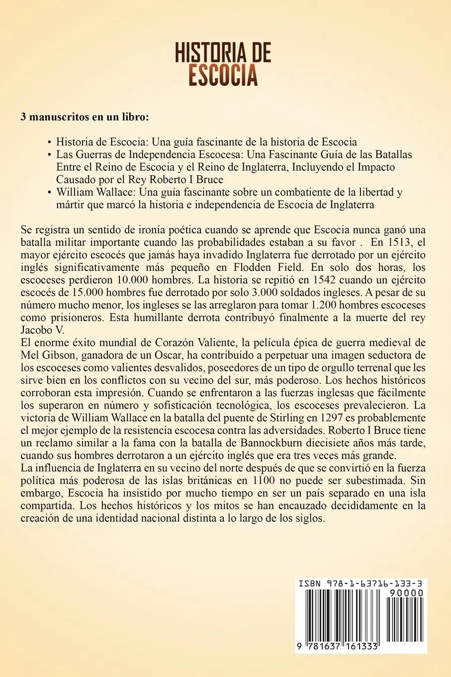 Rückseite: 9781637161333 | Historia de Escocia | Captivating History | Taschenbuch | Spanisch