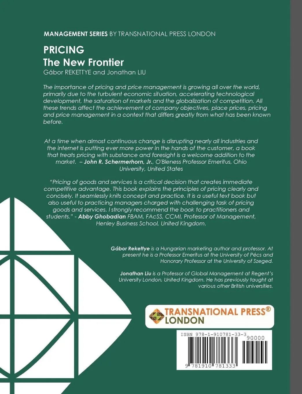 Rückseite: 9781910781333 | Pricing | The New Frontier | Gábor Rekettye (u. a.) | Taschenbuch