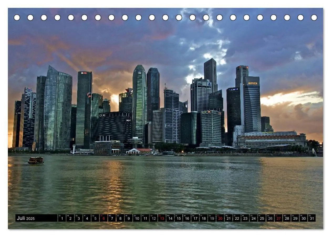 Bild: 9783435521333 | Singapur - Einzigartige Skylines (Tischkalender 2025 DIN A5 quer),...