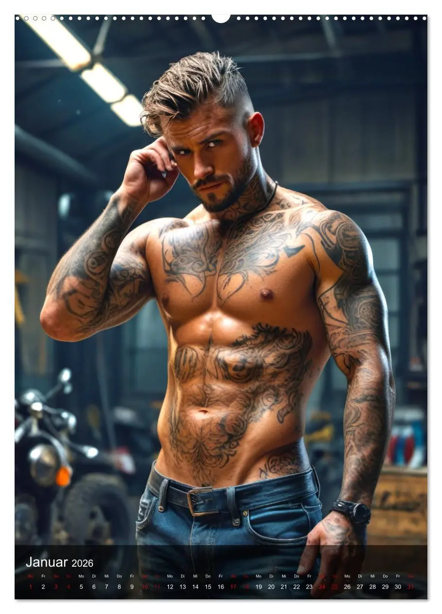 Bild: 9783457301333 | Tattoo Kings (Wandkalender 2026 DIN A2 hoch), CALVENDO Monatskalender