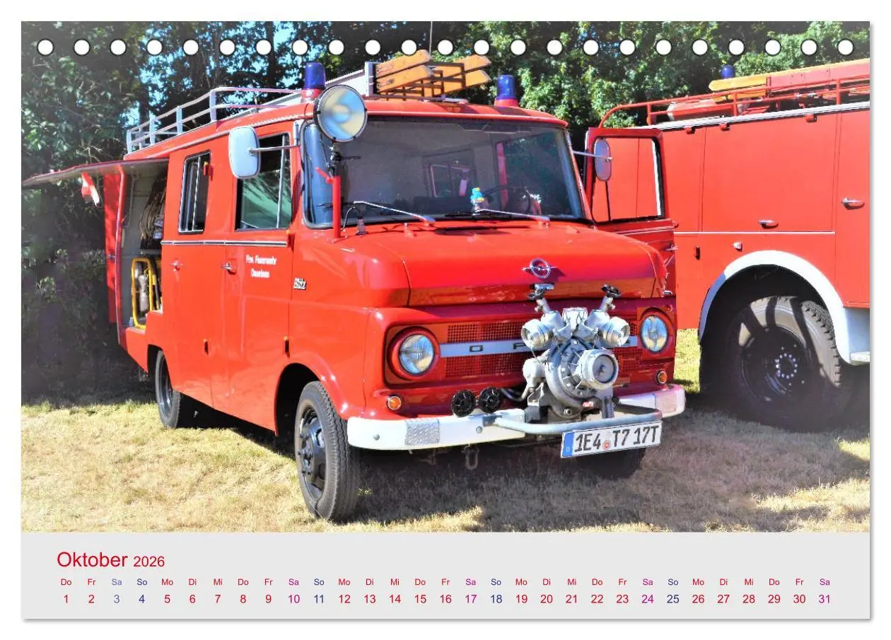 Bild: 9783457781333 | Oldtimer-FEUERWEHR (Tischkalender 2026 DIN A5 quer), CALVENDO...