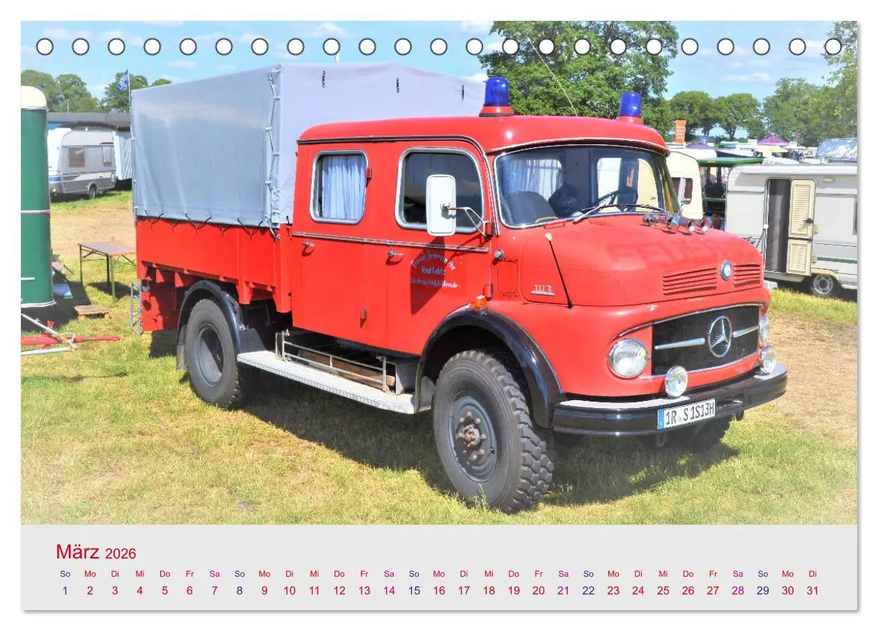 Bild: 9783457781333 | Oldtimer-FEUERWEHR (Tischkalender 2026 DIN A5 quer), CALVENDO...