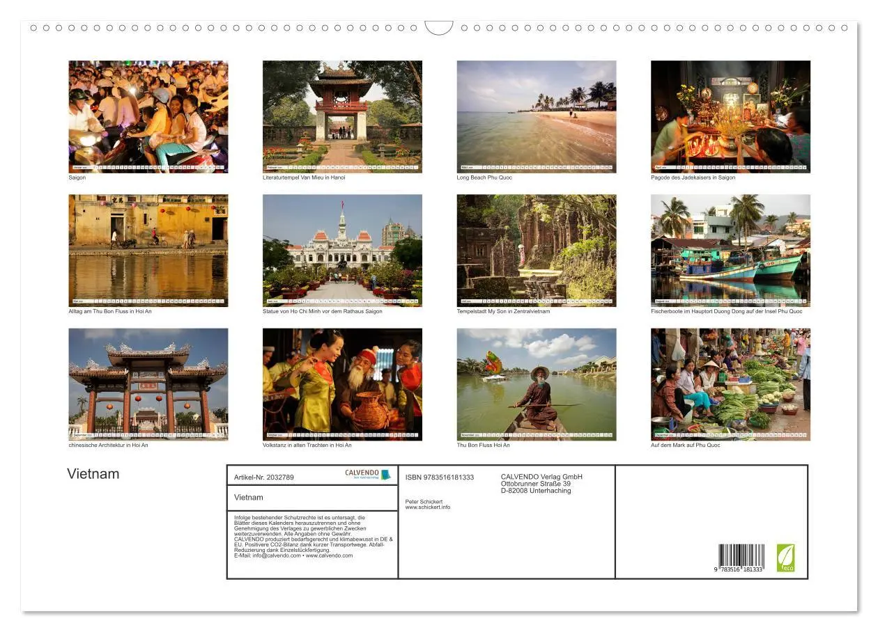 Bild: 9783516181333 | Vietnam (Wandkalender 2026 DIN A2 quer), CALVENDO Monatskalender