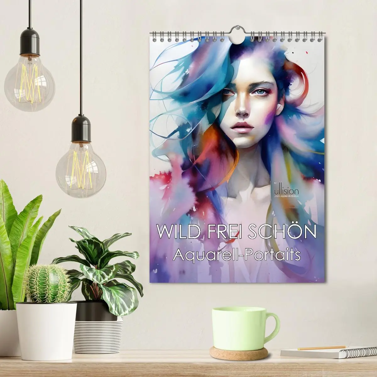 Bild: 9783516321333 | WILD FREI SCHÖN Aquarell-Portraits (Wandkalender 2026 DIN A4 hoch),...