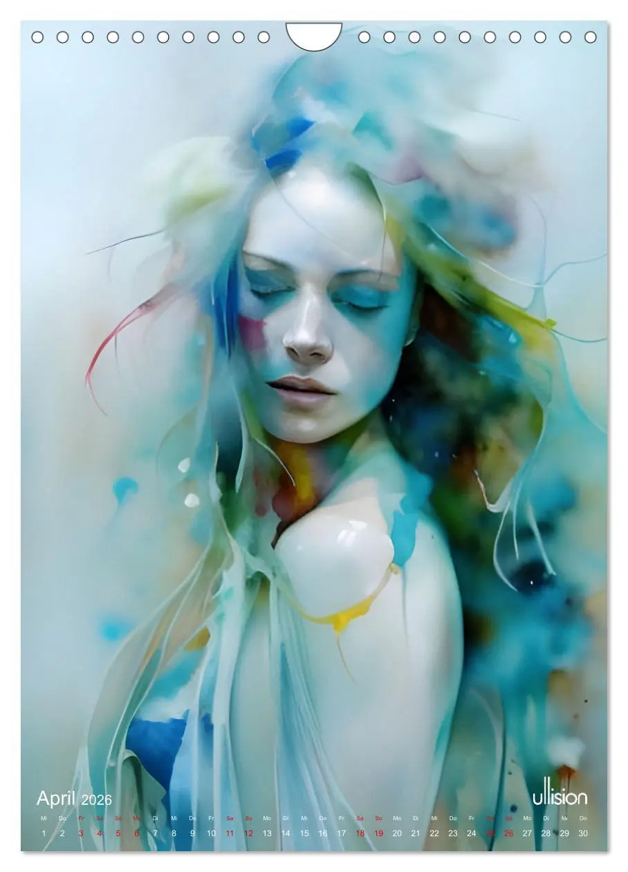 Bild: 9783516321333 | WILD FREI SCHÖN Aquarell-Portraits (Wandkalender 2026 DIN A4 hoch),...