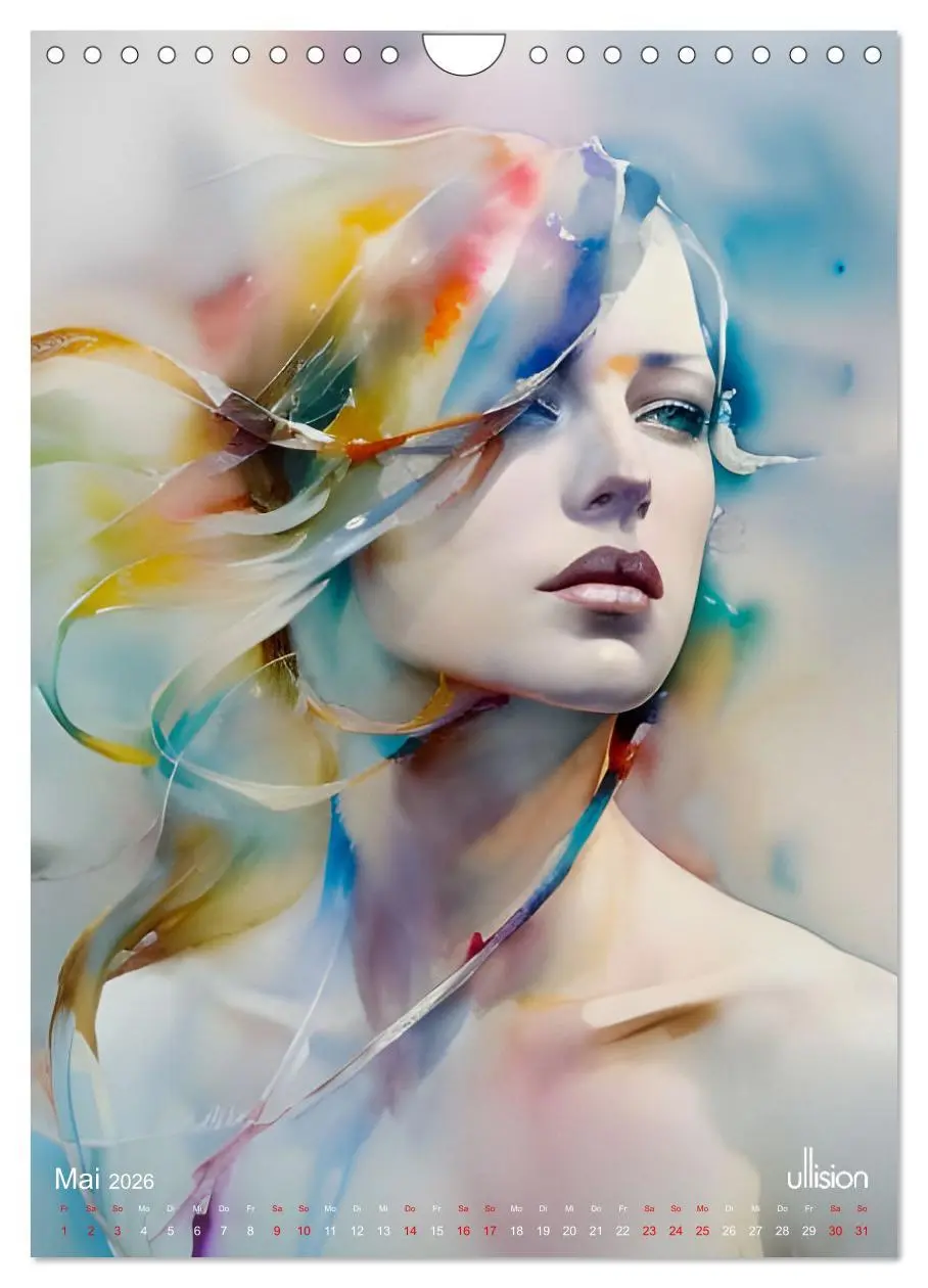 Bild: 9783516321333 | WILD FREI SCHÖN Aquarell-Portraits (Wandkalender 2026 DIN A4 hoch),...