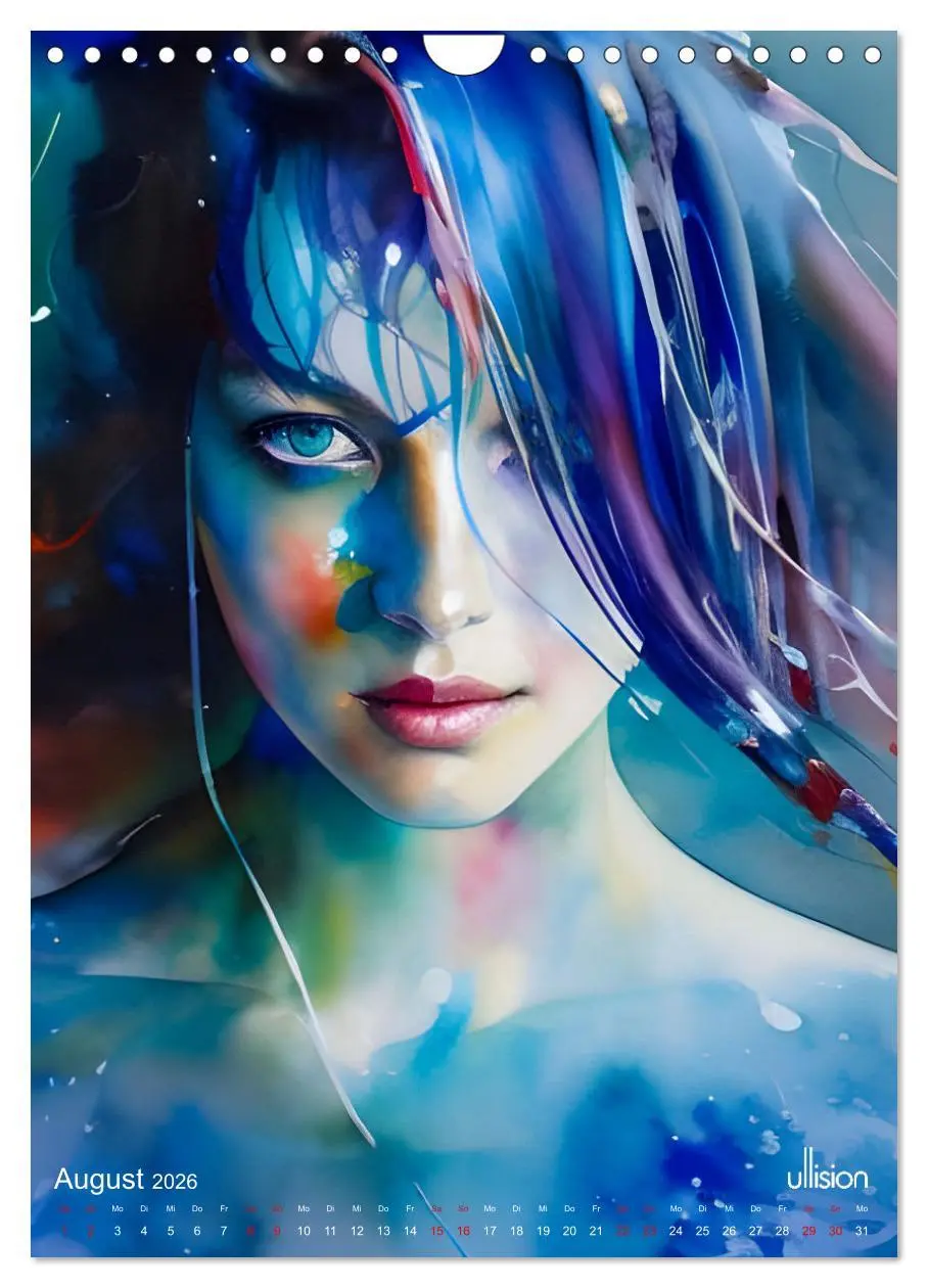 Bild: 9783516321333 | WILD FREI SCHÖN Aquarell-Portraits (Wandkalender 2026 DIN A4 hoch),...