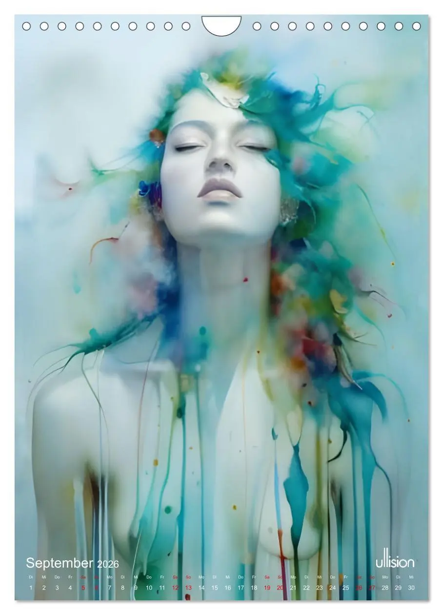 Bild: 9783516321333 | WILD FREI SCHÖN Aquarell-Portraits (Wandkalender 2026 DIN A4 hoch),...