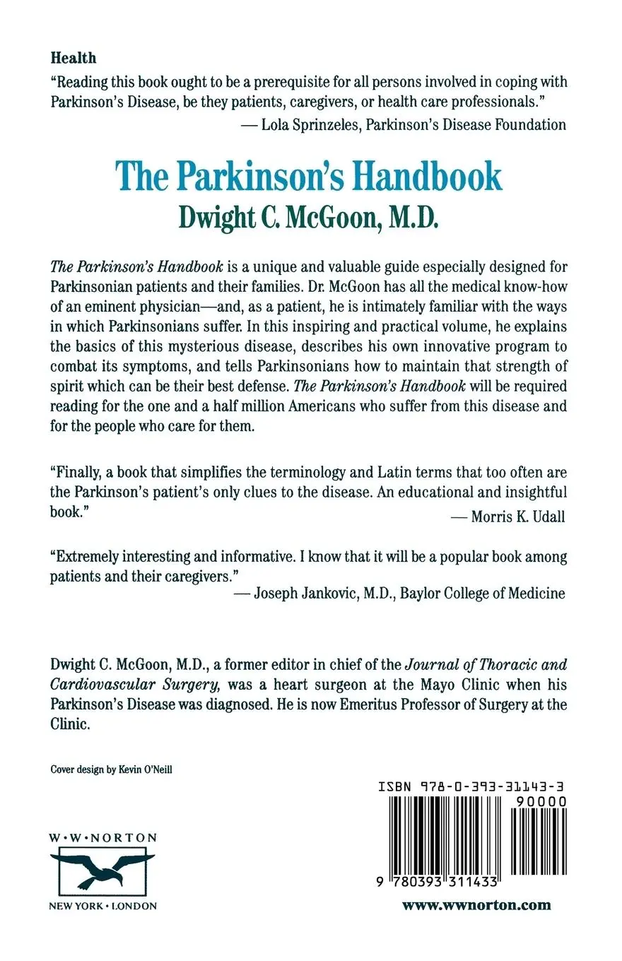 Rückseite: 9780393311433 | Parkinson's Handbook | Dwight C. McGoon (u. a.) | Taschenbuch | 1994