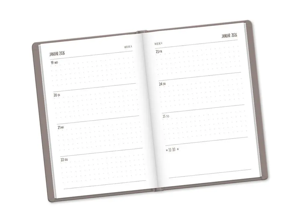 Bild: 9783986361433 | Terminplaner Lederlook 2026 Taupe | Terminplaner Lederlook A6 | Buch