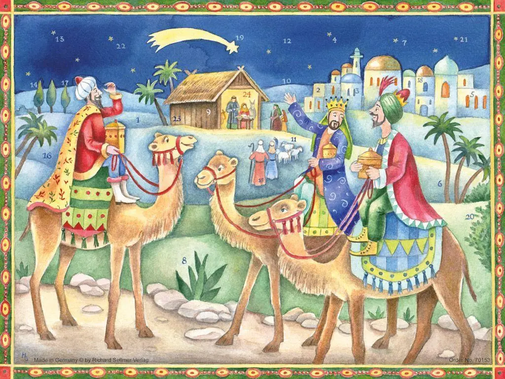 Cover: 4025985701533 | Adventskalender "Heilige Drei Könige bringen Gaben" | M. Grandh