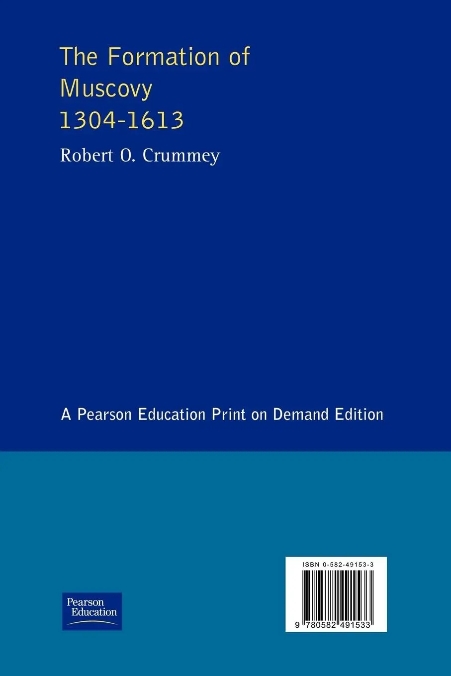 Rückseite: 9780582491533 | Formation of Muscovy 1300 - 1613, The | Robert O. Crummey | Buch