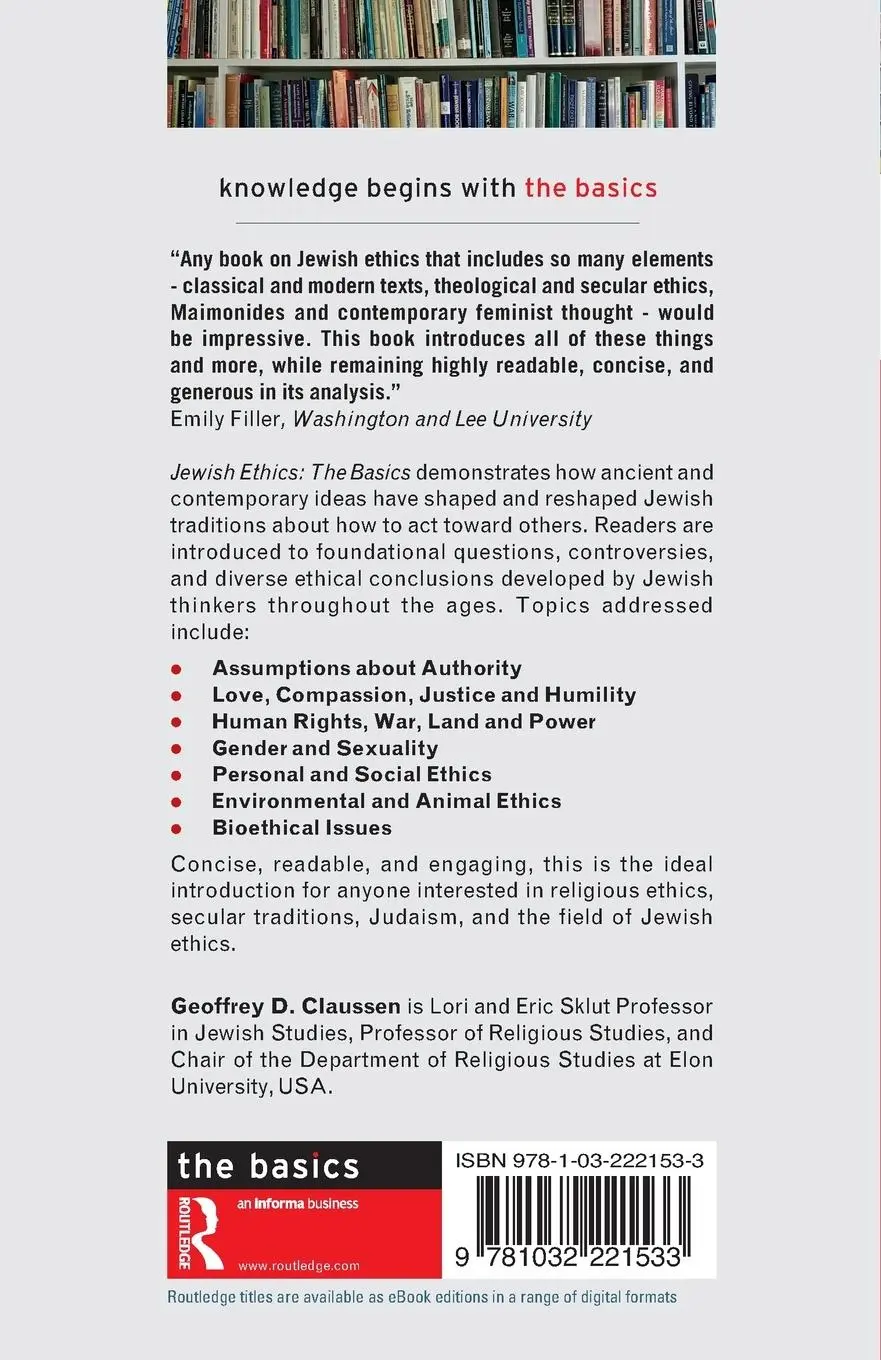 Rückseite: 9781032221533 | Jewish Ethics | The Basics | Geoffrey D Claussen | Taschenbuch | 2024