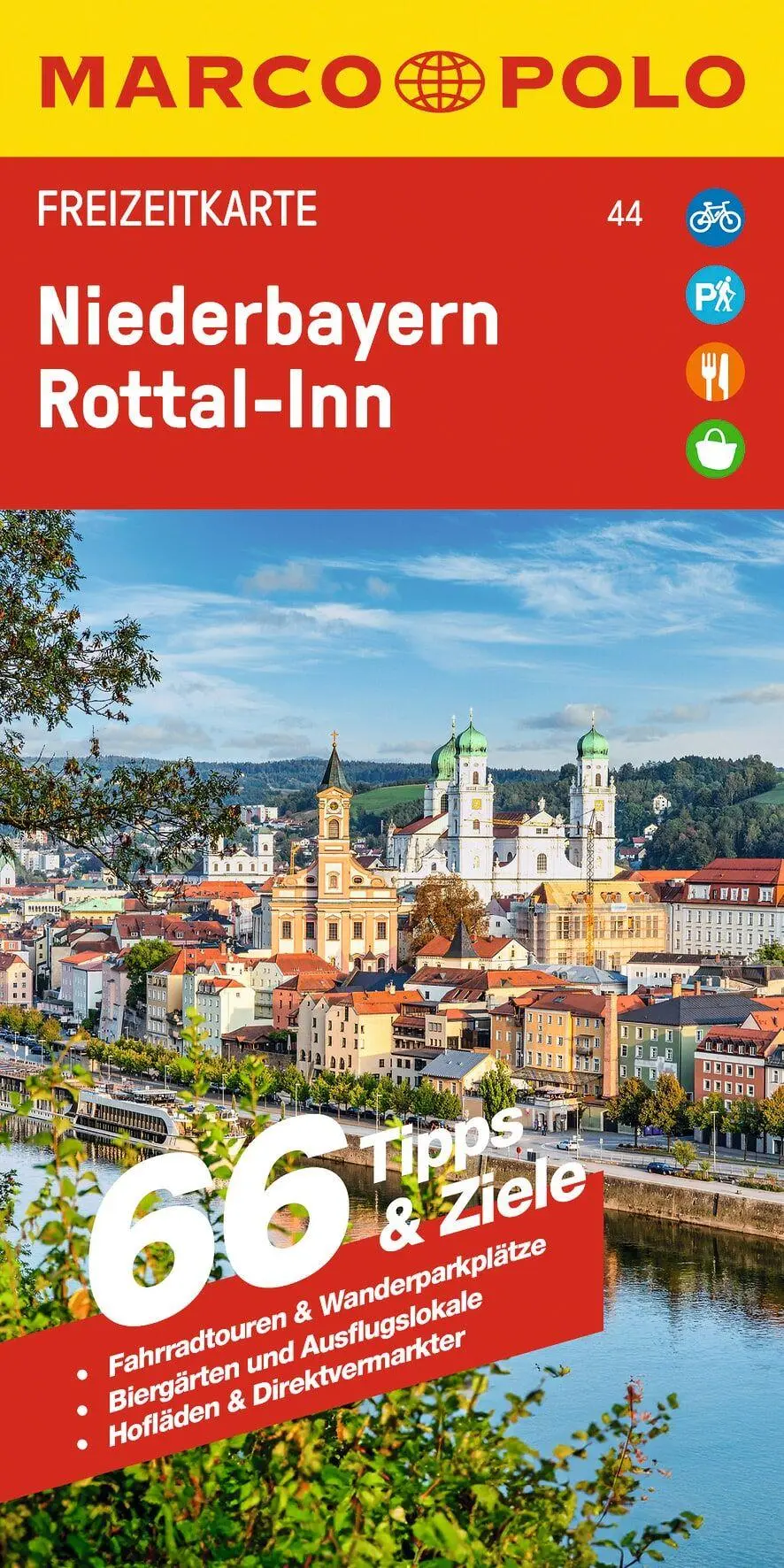 Cover: 9783575021533 | MARCO POLO Freizeitkarte 44 Niederbayern, Rottal-Inn 1:130.000 | 2025