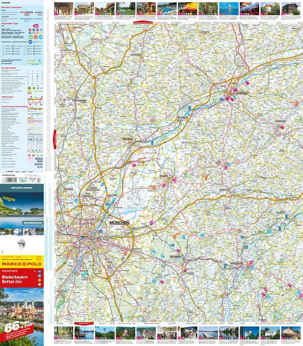 Bild: 9783575021533 | MARCO POLO Freizeitkarte 44 Niederbayern, Rottal-Inn 1:130.000 | 2025