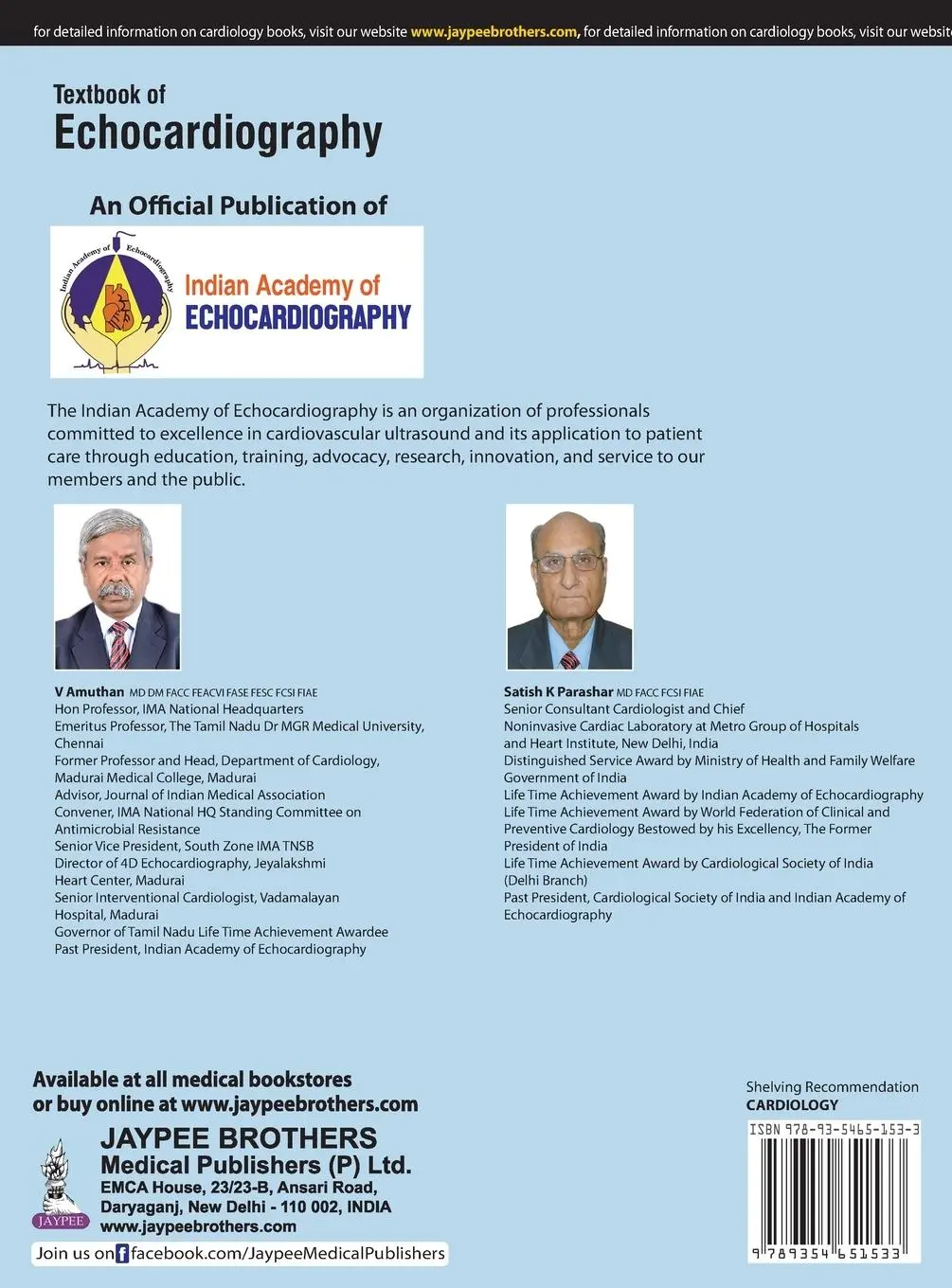 Rückseite: 9789354651533 | Textbook of Echocardiography | Satish K Parashar (u. a.) | Buch | 2022