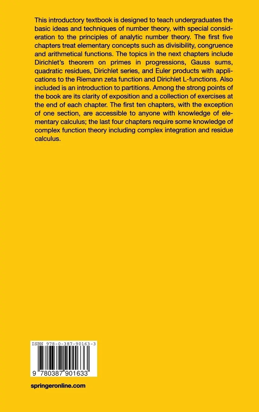 Rückseite: 9780387901633 | Introduction to Analytic Number Theory | Tom M. Apostol | Buch | xii