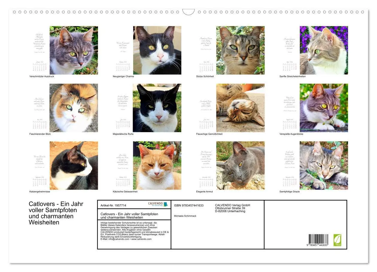 Bild: 9783457441633 | Catlovers - Ein Jahr voller Samtpfoten und charmanten Weisheiten...