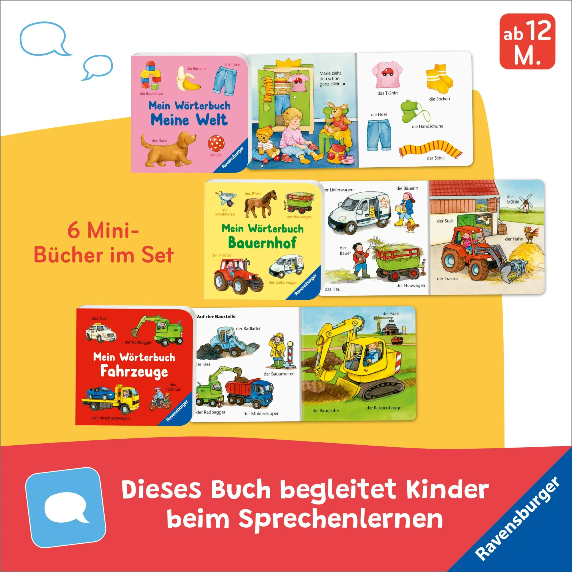 Bild: 9783473421633 | Meine ersten Wörter: 6 Mini-Bücher im Set | 6 Mini-Bücher im Set