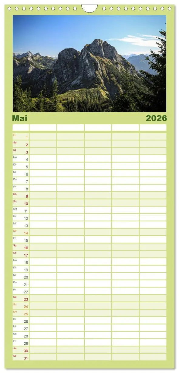 Bild: 9783516601633 | Familienplaner 2026 - Naturparadies Allgäu - Von Oberstdorf bis...