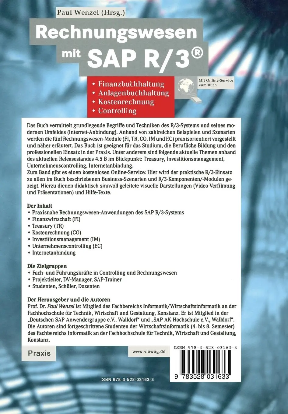 Rückseite: 9783528031633 | Rechnungswesen mit SAP R/3® | Paul Wenzel | Taschenbuch | xvii | 2001