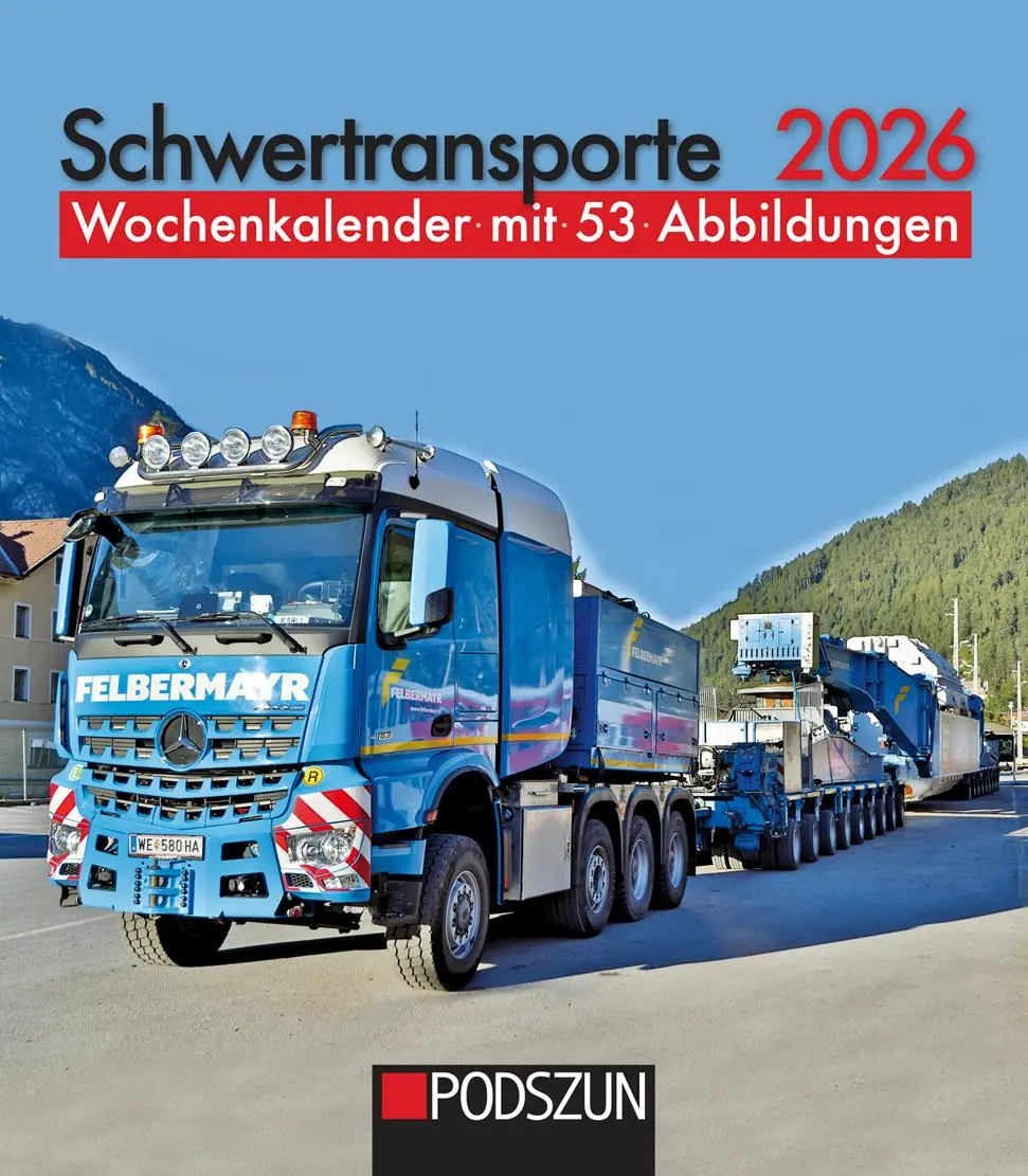 Cover: 9783751611633 | Schwertransporte 2026 | Wochenkalender mit 53 Abbildungen | Kalender