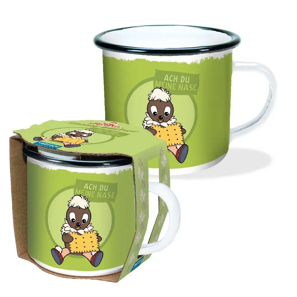 Unser Sandmännchen Emaille-Becher Ach du meine Nase