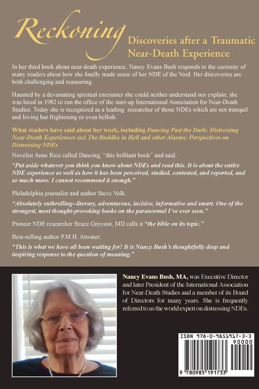 Rückseite: 9780985191733 | Reckoning | Discoveries after a Traumatic Near-Death Experience | Bush