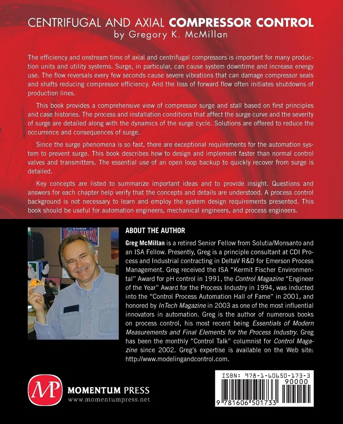 Rückseite: 9781606501733 | Centrifugal and Axial Compressor Control | Gregory K. Mcmillan | Buch