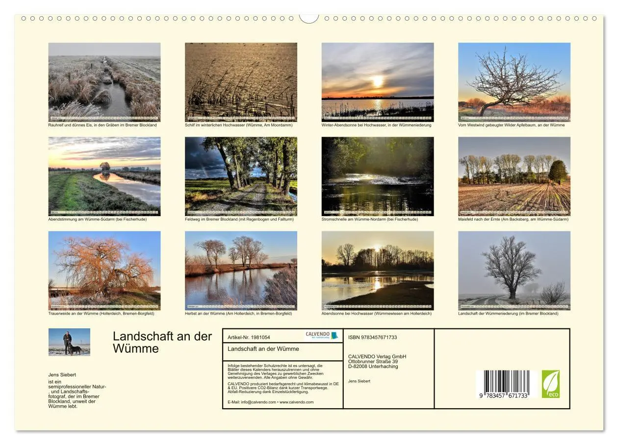 Bild: 9783457671733 | Landschaft an der Wümme (hochwertiger Premium Wandkalender 2026 DIN...