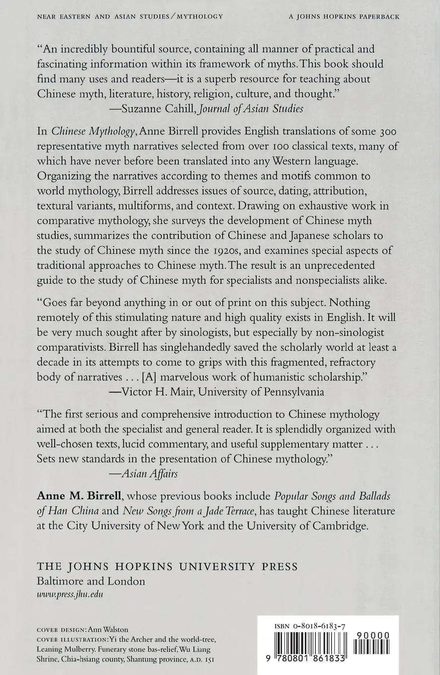 Rückseite: 9780801861833 | Chinese Mythology | An Introduction (Revised) | Anne M Birrell | Buch