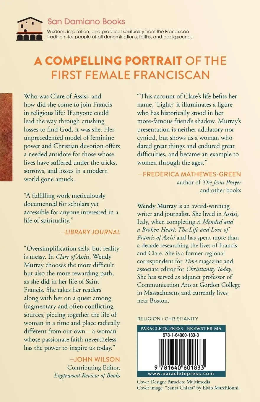 Rückseite: 9781640601833 | Clare of Assisi | Gentle Warrior | Wendy Murray | Taschenbuch | 2020